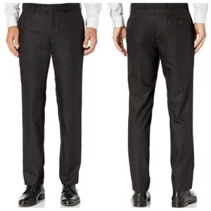 SAVILE ROW CO Heathrow Black Modern Fit Pants